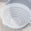 Simple household kitchen double-layer vegetable washing and draining basket, simple living room fruit washing thickened water filter basin, fruit platter details Picture